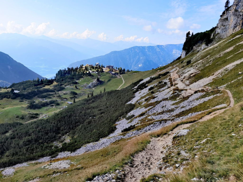 Das ist der Wanderweg von der Bergstation Richtung Gschöllkopf