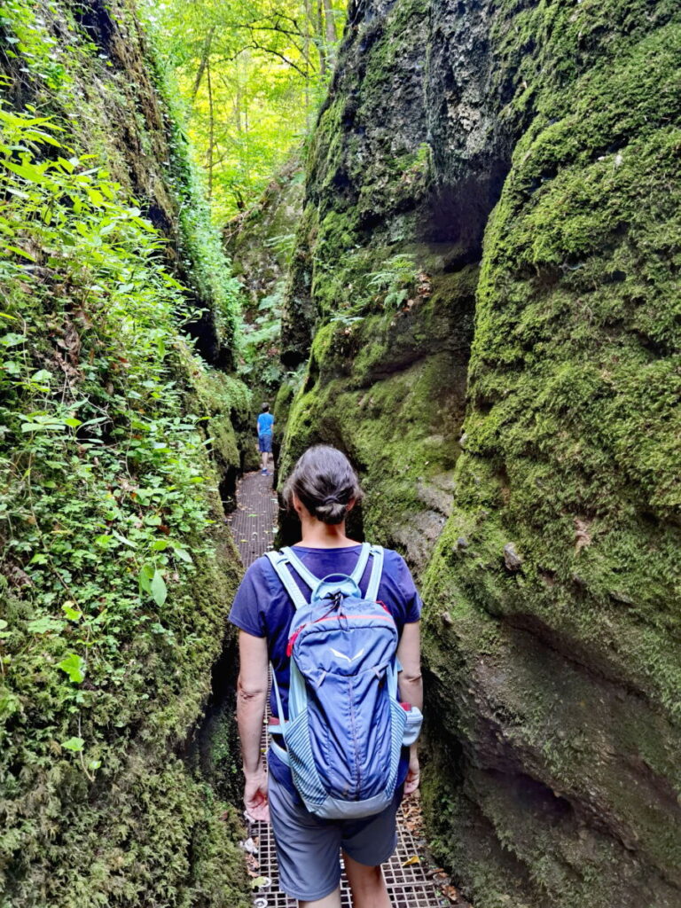 Gebirge Deutschland mit Schlucht und Wasserfall - der Thüringer Wald